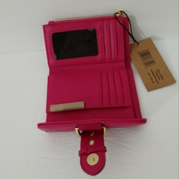 Steve Madden Bellison Fuchsia Flap Wallet - Picture 9 of 13